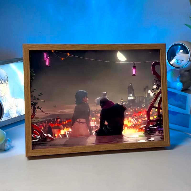 Arcane: League of Legends Jinx & Ekko Parallel Timeline Anime LED Light Box Photo Frame - BASESUNLight PaintingBasesunBASESUN