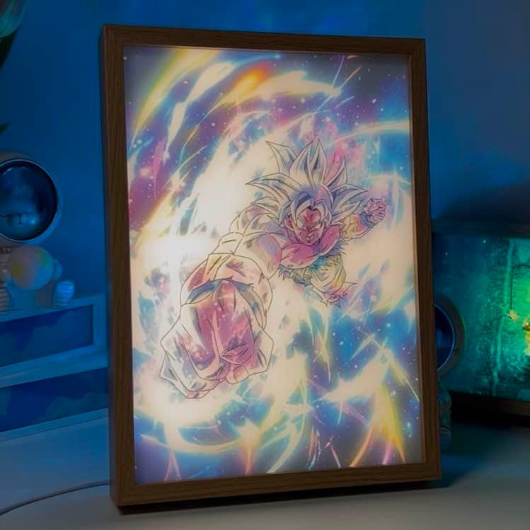 Dragon Ball Goku Ultra Instinct Anime LED Light Painting Photo Frame - BASESUNLight PaintingBasesunBASESUN