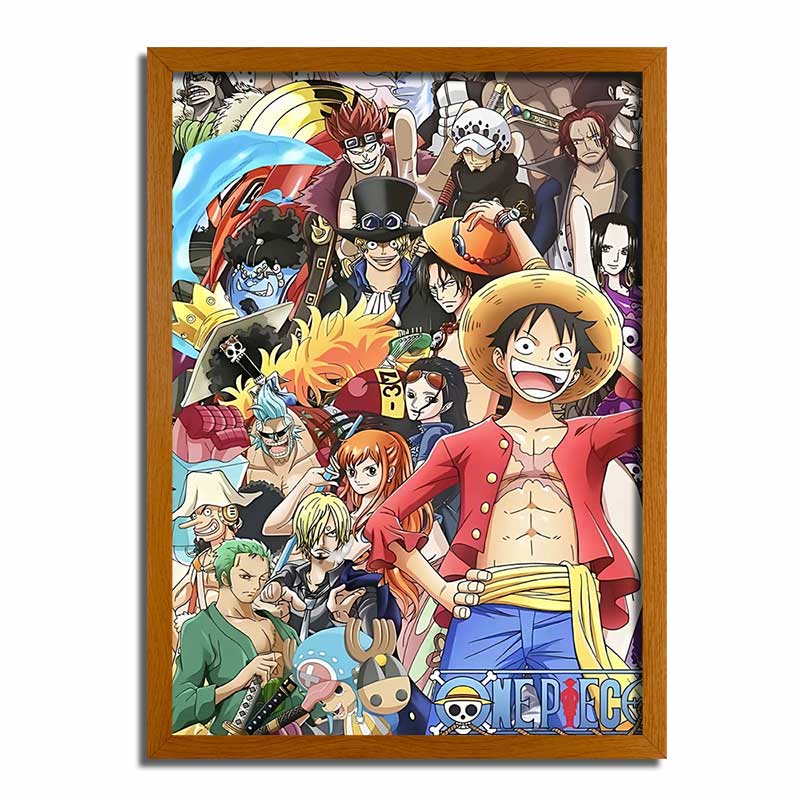 One Piece Luffy and Friends LED Light Up Painting Frame Night Light