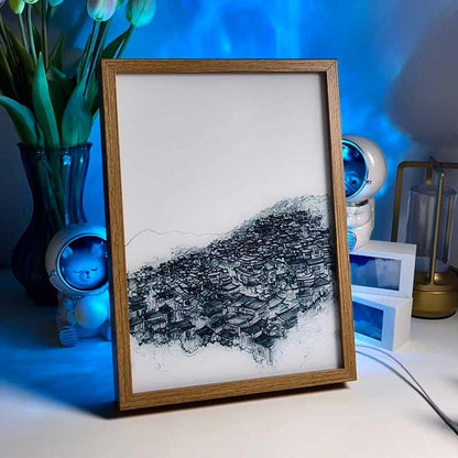 Lights of a Thousand Homes" Light Painting Art in a Dreamy Starry Sky - BASESUNLight PaintingBasesunBASESUN