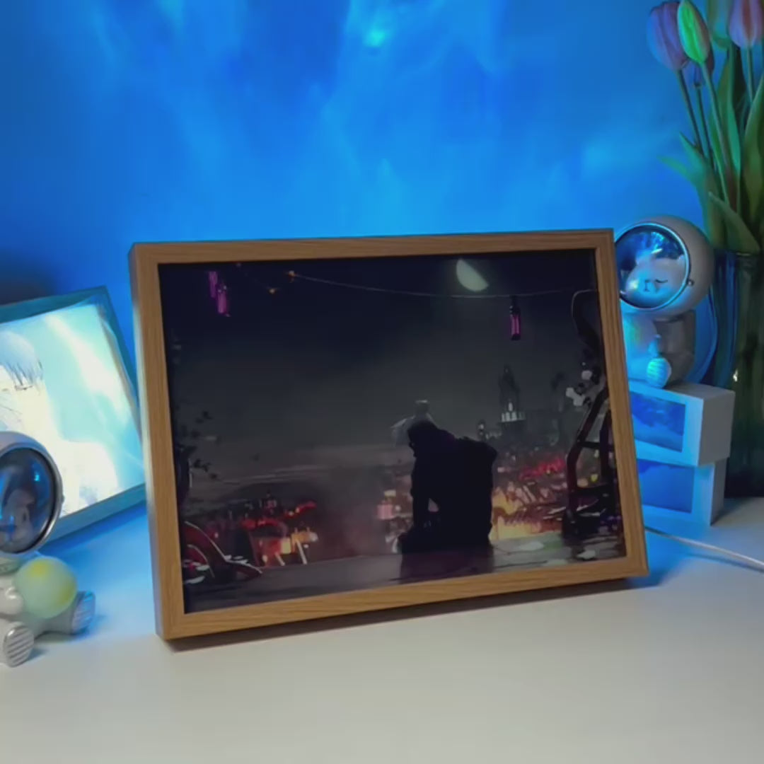 Arcane: League of Legends Jinx & Ekko Parallel Timeline Anime LED Light Box Photo Frame