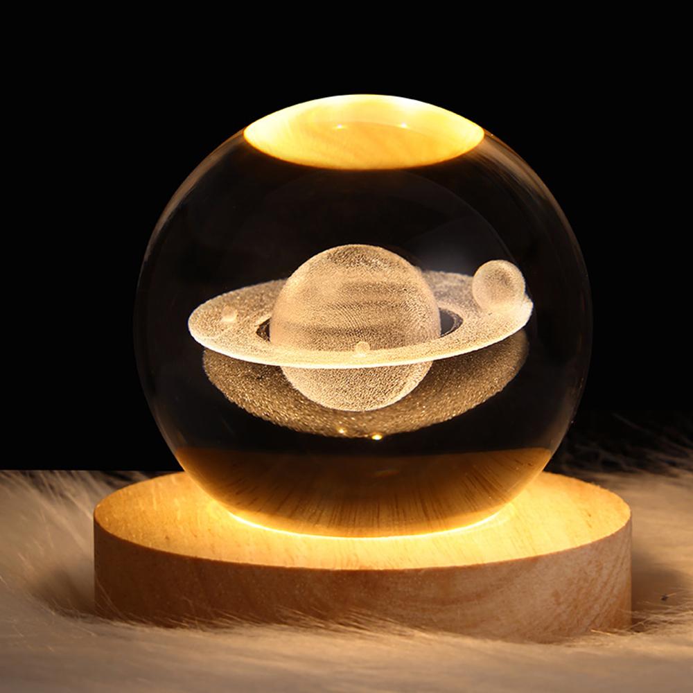 LED Crystal Ball Lamp Table Lamp Night Light - BasesunBasesunBasesun