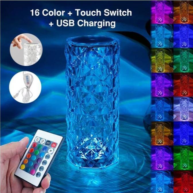 LED Crystal Rose Table Lamp Atmosphere Lamp Night Light - BASESUNNight lightsBasesunBASESUN