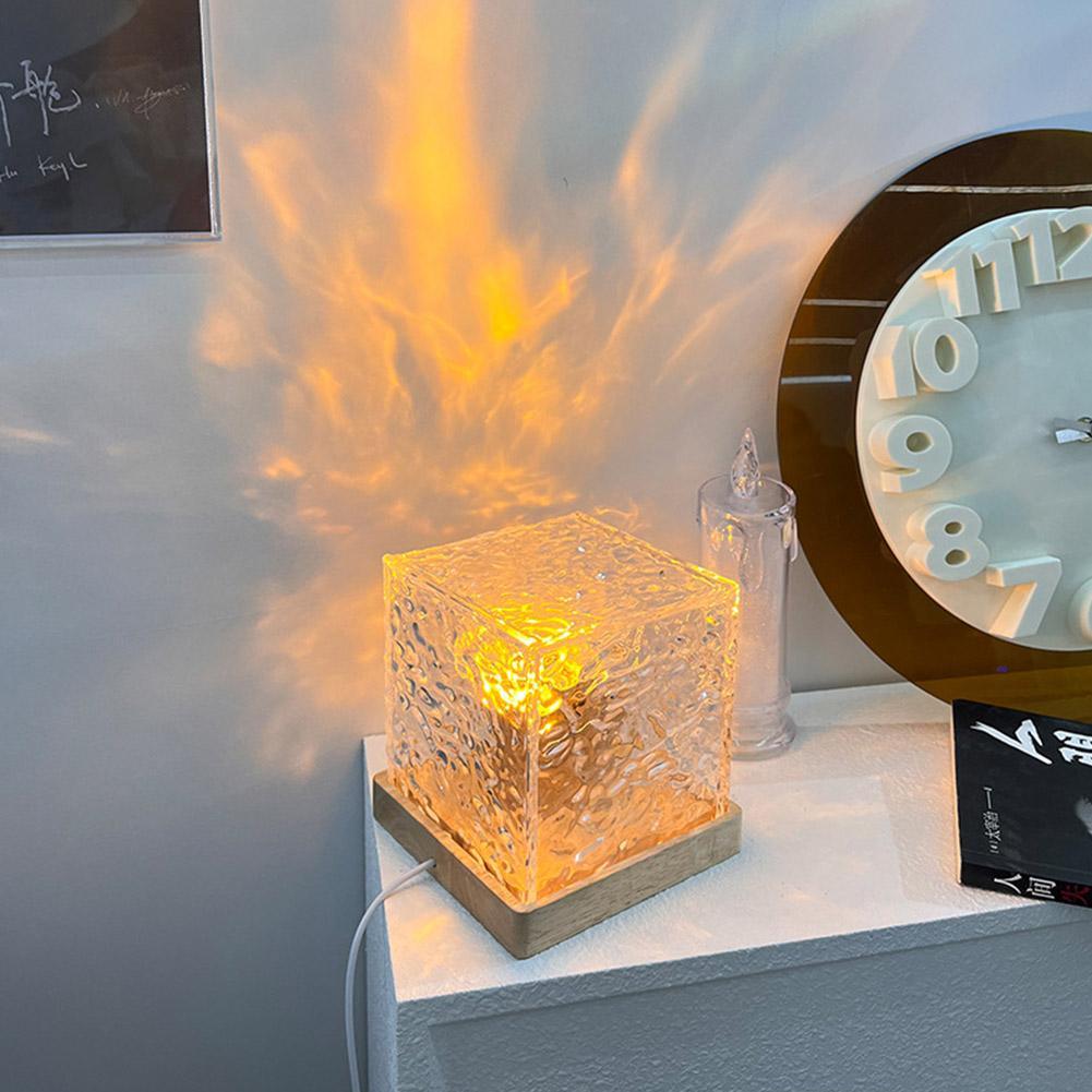LED Rotating Water Ripple NightLight Crysta Stylel Table Lamp - BASESUNBasesunBASESUN