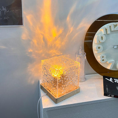 LED Rotating Water Ripple NightLight Crysta Stylel Table Lamp - BASESUNBasesunBASESUN