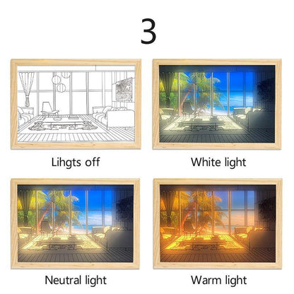 Light Painting LED Light Frame Lamp Frescoed Lights Night Light Art - BASESUNLight PaintingBasesunBASESUN