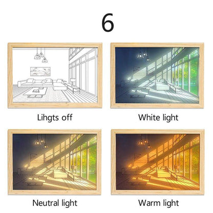 Light Painting LED Light Frame Lamp Frescoed Lights Night Light Art - BASESUNLight PaintingBasesunBASESUN